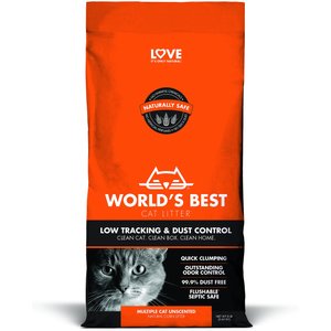 World's Best Low Tracking & Dust Control Multiple Cat Litter, 8-lb