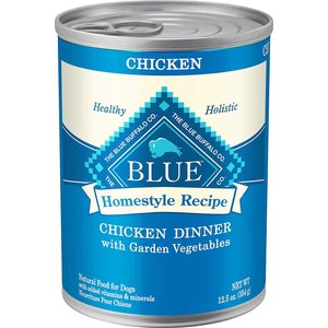 Blue Buffalo Homestyle Recipe Chicken Dinner with Garden Vegetables & Brown Rice Canned Dog Food, 12.5-oz, case of 12, bundle of 2