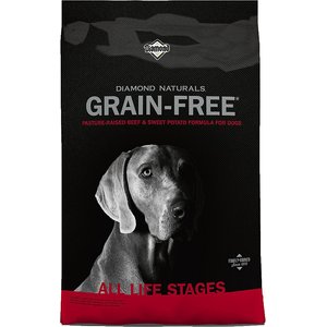 Diamond Naturals Grain-Free Beef & Sweet Potato Formula Dry Dog Food, 28-lb bag, bundle of 2