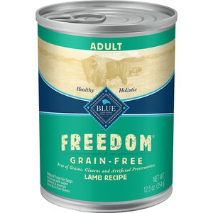 Blue Buffalo Freedom Adult Lamb Recipe Grain-Free Canned Dog Food, 12.5-oz, case of 12, bundle of 2