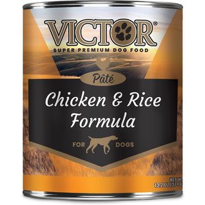 VICTOR Chicken & Rice Formula Paté Canned Dog Food, 13.2-oz, case of 12, bundle of 2