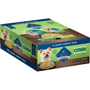 Blue Buffalo Divine Delights Gravy Variety Pack Filet Mignon & NY Strip Flavor Dog Food Trays, 3.5-oz, case of 12, bundle of 2