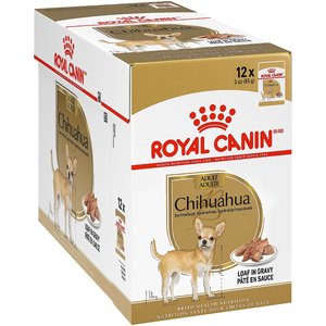 Royal Canin Breed Health Nutrition Chihuahua Loaf In Gravy Pouch Dog Food, 3-oz, case of 12, bundle of 2