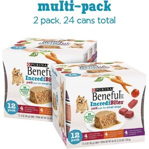 Purina Beneful IncrediBites Pate Variety Pack Wet Dog Food, 3-oz can, case of 24, 3-oz can, case of 24, bundle of 2