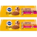 Pedigree Chopped Ground Dinner Variety Pack With Filet Mignon & Beef + Variety Pack With Beef & Chicken Canned Dog Food