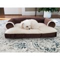 Dog Bed King USA Sofa-Style Lounger Cat & Dog Bed, Brown, Medium