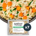JustFoodForDogs Chicken & White Rice Recipe Fresh Frozen Dog Food, 18-oz pouch, case of 7