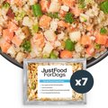 JustFoodForDogs Fish & Sweet Potato Recipe Fresh Frozen Dog Food, 18-oz pouch, case of 7