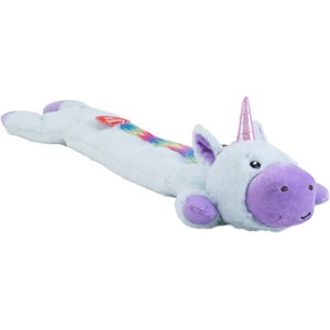 Charming Pet Longidudes Unicorn Plush & Squeaky Dog Tug Toy, Blue