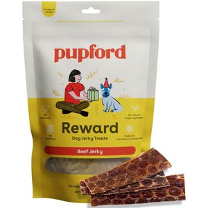 Pupford Beef Jerky Dog Treats, 8-oz bag