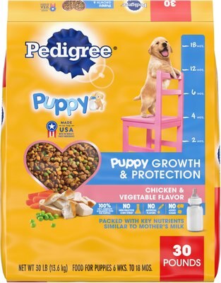 Pedigree Puppy Growth & Protection Chicken & Vegetable Flavor Dry Dog Food, slide 1 of 1