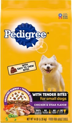 Pedigree Tender Bites Complete Nutrition Chicken & Steak Flavor Small Breed Dry Dog Food, slide 1 of 1