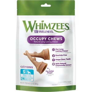WHIMZEES Occupy Calmzees Dental Chews Value Bag Dog Treats, 12.7-oz bag, 24 count