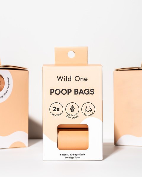 Wild One Dog Poop Bags, Tan, 60 count slide 1 of 5