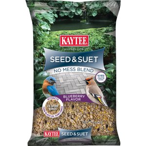 Kaytee Seed & Suet No Mess Blend Blueberry Flavor Wild Bird Food, 10-lb bag
