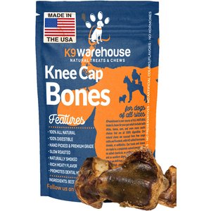 K9warehouse Beef Knee Cap Bones Dog Treats, 3 count