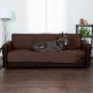 FurHaven Waterproof Non-Skid Back Furniture Protector, Dark Brown, X-Large Sofa