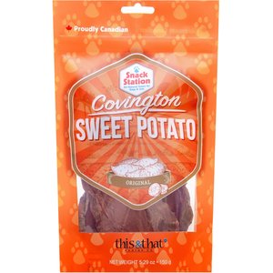 this&that Canine Company Snack Station Premium Covington Sweet Potato Dehydrated Dog Treats, 5.2-oz bag