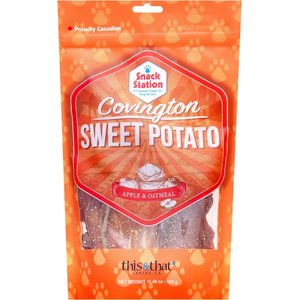 this&that Canine Company Snack Station Premium Covington Sweet Potato Apple & Oatmeal Dehydrated Dog Treats, 11.4-oz bag