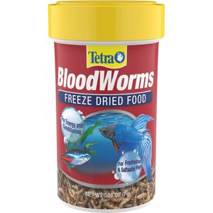 Tetra BloodWorms Freeze-Dried Fish Food, 0.25-oz jar