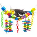 Sungrow Large Hammock Swing with Parrot & Macaws Bridge Blocks Bird Toy