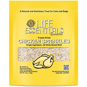 Life Essentials Freeze Dried Chicken Sprinkles Dog & Cat Treats, 5-oz bag