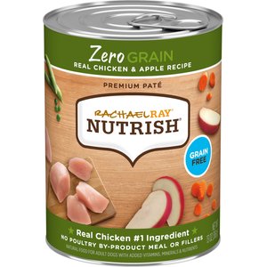 Rachael Ray Nutrish Zero Grain Real Chicken & Apple Recipe Wet Dog Food, 13-oz can, case of 12