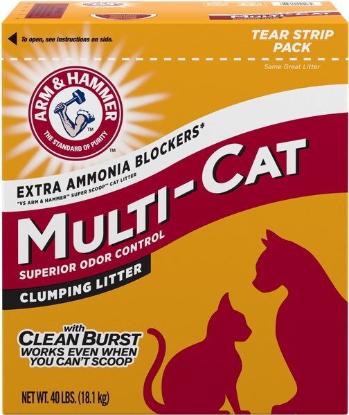 Arm & Hammer Multi-Cat Strength Clean Burst Clumping Litter, 40-lb box slide 1 of 7