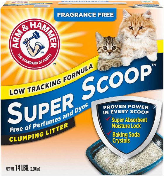 Arm & Hammer Litter Super Scoop Unscented Clumping Clay Cat Litter, 14-lb box slide 1 of 5