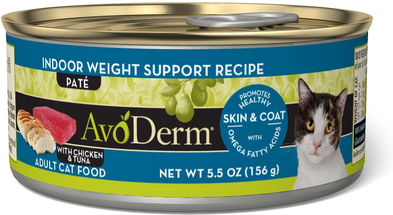 AVODERM Natural Indoor Weight Support Recipe Adult Canned Cat Food, 5.5