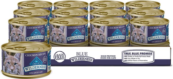 Blue Buffalo Wilderness Chicken Grain-Free Canned Cat Food, 3-oz, case of 24 slide 1 of 8