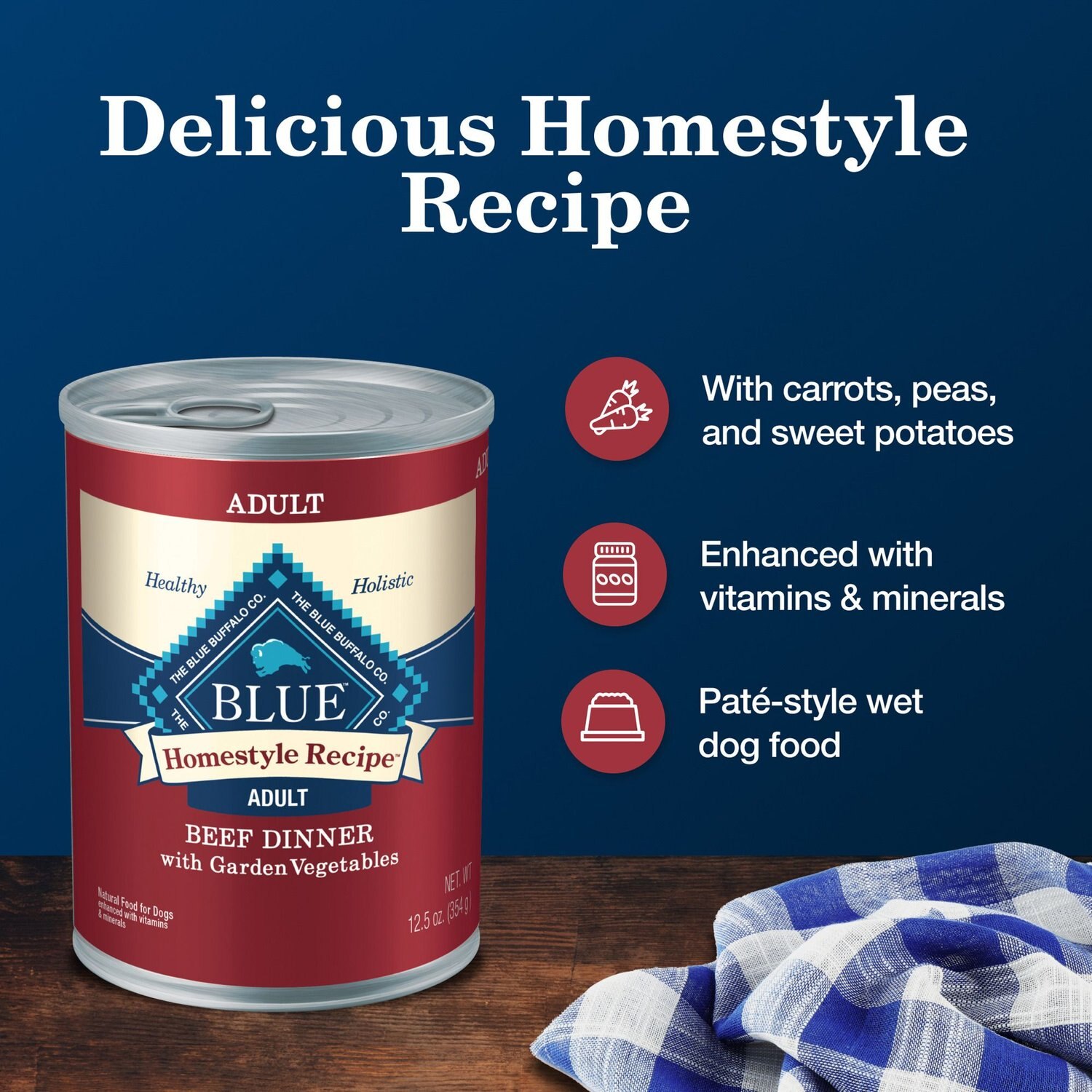 Blue Buffalo Dog Food Beef Dinner with Vegetables