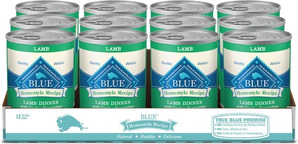 Blue Buffalo Homestyle Recipe Lamb Dinner with Garden Vegetables Canned Dog Food, 12.5-oz, case of 12 slide 1 of 8