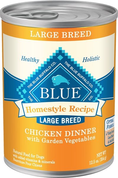 Blue Buffalo Homestyle Recipe Large Breed Chicken Dinner with Garden Vegetables Canned Dog Food, 12.5-oz, case of 12 slide 1 of 8