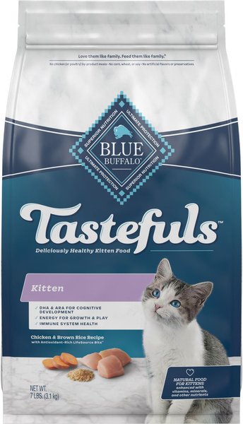Blue Buffalo Healthy Growth Kitten Chicken & Brown Rice Recipe Dry Cat Food, 7-lb bag slide 1 of 10