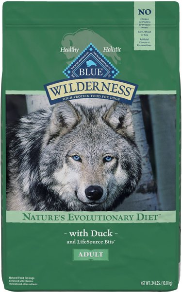 Blue Buffalo Wilderness Duck Recipe Grain-Free Dry Dog Food, 24-lb bag slide 1 of 10