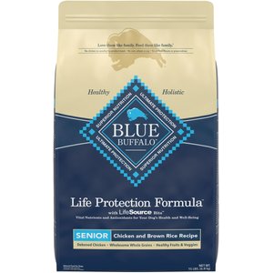 Blue Buffalo Life Protection Formula Senior Chicken & Brown Rice Recipe Dry Dog Food, 15-lb bag