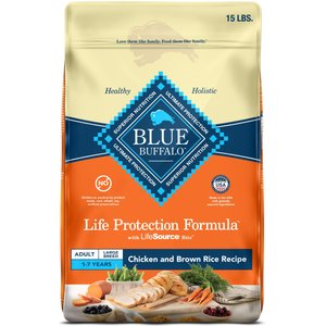 Blue Buffalo Life Protection Formula Large Breed Adult Chicken & Brown Rice Recipe Dry Dog Food, 15-lb bag