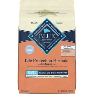 Blue Buffalo Life Protection Formula Large Breed Puppy Chicken & Brown Rice Recipe Dry Dog Food, 30-lb bag