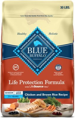 Blue Buffalo Life Protection Formula Large Breed Senior Chicken & Brown Rice Recipe Dry Dog Food, slide 1 of 1
