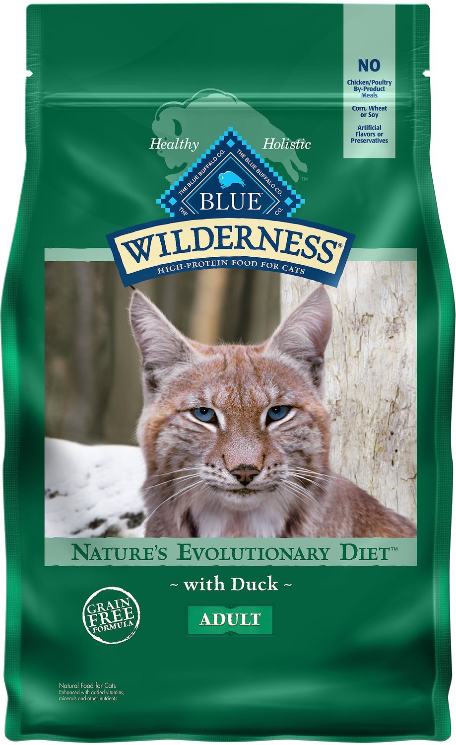 BLUE BUFFALO Wilderness Duck Recipe Grain-Free Dry Cat ...