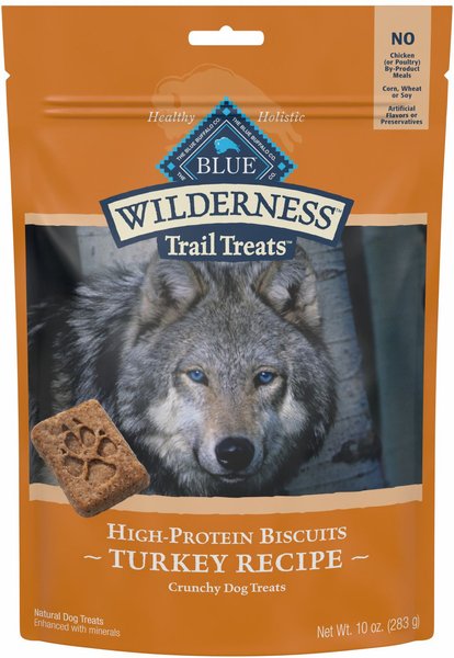 Blue Buffalo Wilderness Trail Treats Grain-Free Turkey Biscuits Dog Treats, 10-oz slide 1 of 6