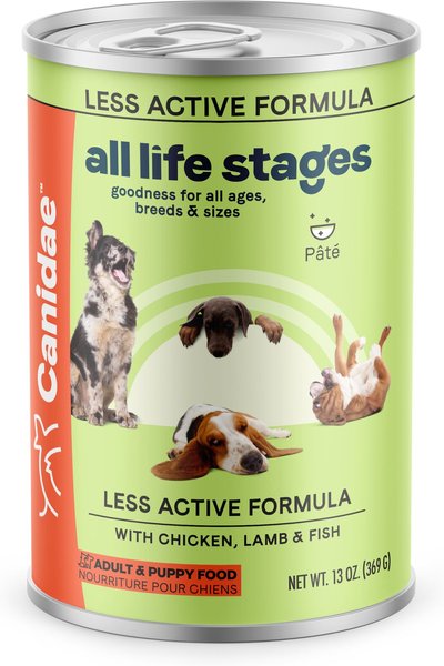 CANIDAE All Life Stages Less Active Chicken, Lamb & Fish Formula Canned Dog Food, 13-oz, case of 12 slide 1 of 8