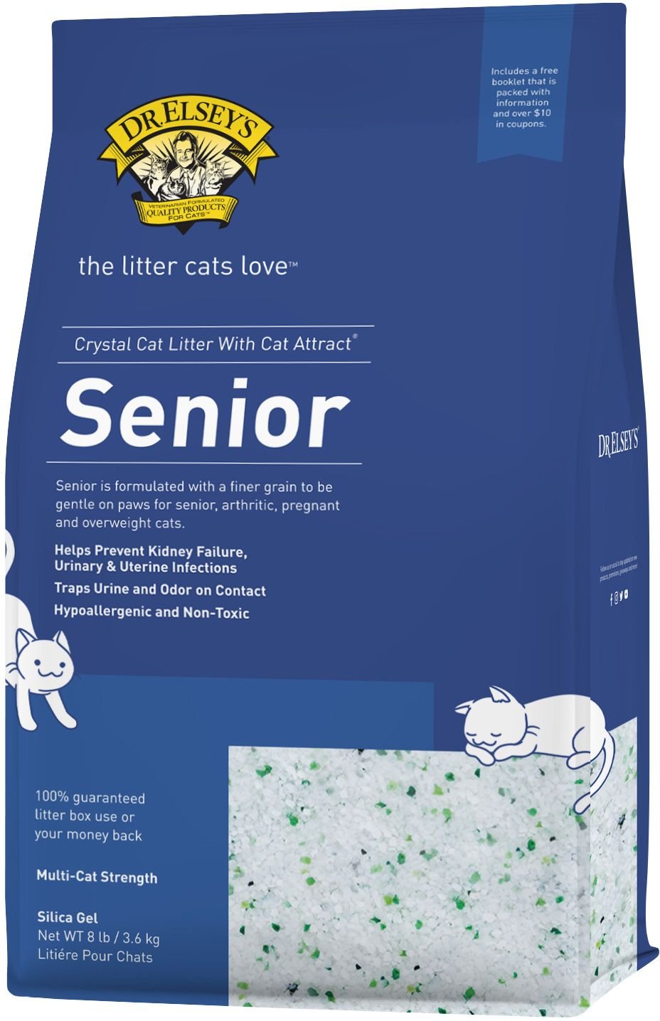 Dr. Elsey's Precious Cat Unscented NonClumping Crystal Cat Litter, 8