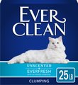 Ever Clean Everfresh Unscented Clumping Clay Cat Litter, 25-lb box