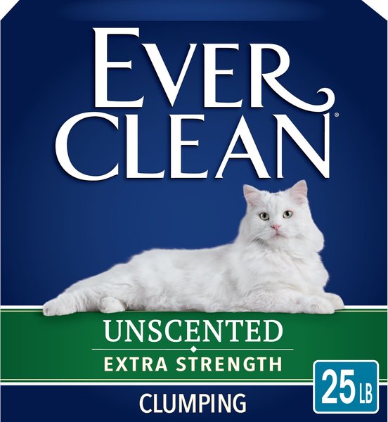 Ever Clean Extra Strength Unscented Clumping Clay Cat Litter, 25-lb box slide 1 of 8