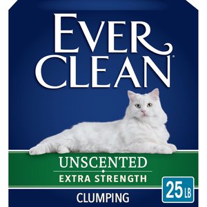 Ever Clean Extra Strength Unscented Clumping Clay Cat Litter, 25-lb box