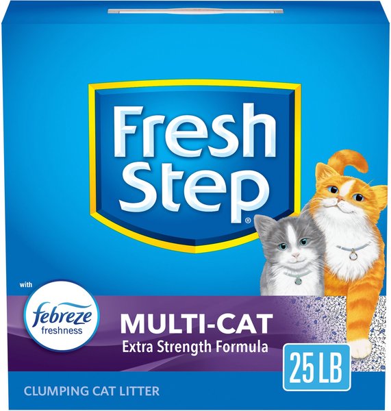 Fresh Step Multi-Cat Scented Clumping Clay Cat Litter, 25-lb box slide 1 of 7