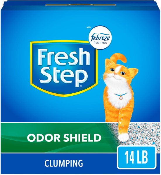Fresh Step Odor Shield Scented Clumping Clay Cat Litter, 14-lb box slide 1 of 9