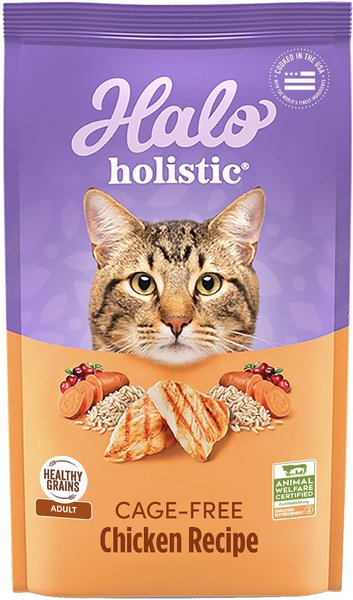 Halo Holistic Chicken & Chicken Liver Recipe Adult Dry Cat Food, 6-lb bag slide 1 of 10